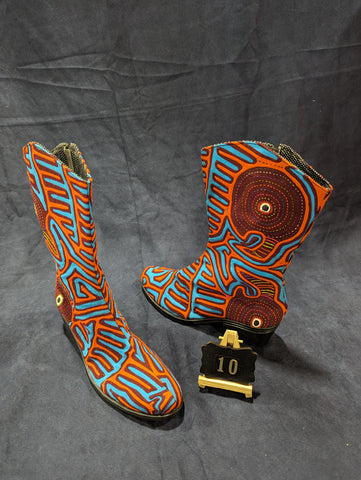 Cowgirl Zipper Mola Boot - Size 10 - Narayani
