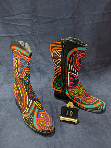 Cowgirl Zipper Mola Boot - Size 10 - Amara