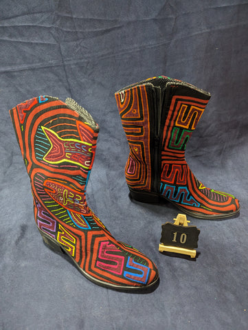 Cowgirl Zipper Mola Boot - Size 10 - Nayra
