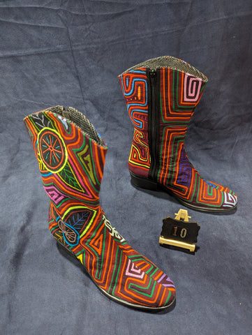 Cowgirl Zipper Mola Boot - Size 10 - Luminari