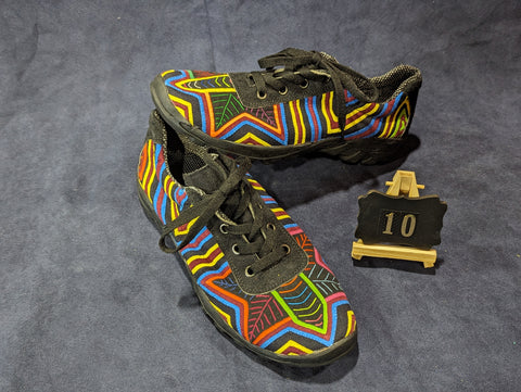 Boho Lace up Mola Shoes - Size 10 - Fabio