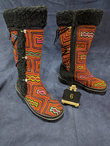 Cossack Shaman Mola Boots Size 6 - Fiesta