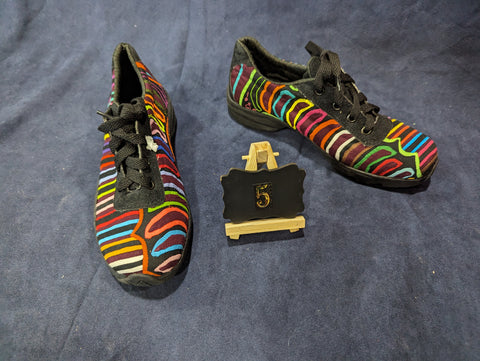 Boho Lace up Mola Shoes - Size 5 - Perma