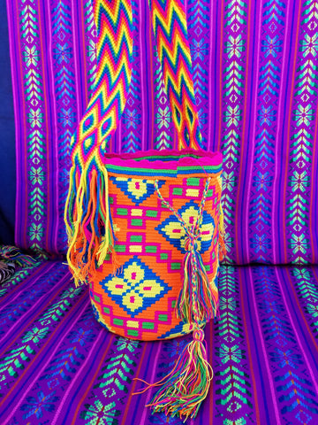 Tribal Wayuu Hand Woven Vegan Bucket Bag - Luinil