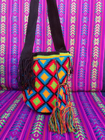 Tribal Wayuu Hand Woven Vegan Bucket Bag - Luinil