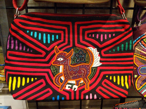 Tribal Textile Vegan Mola Purse - Bambi