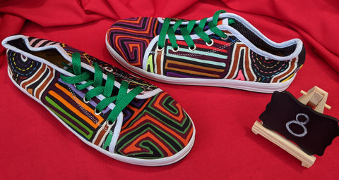WILD Lace up Mola Shoes - Size 8 - Varaha