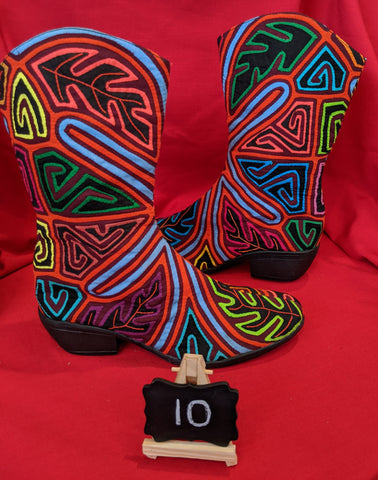 Cowgirl Zipper Mola Boot - Size 10 - Viracocha