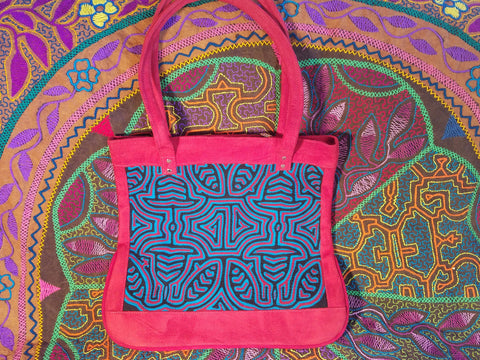 Tribal Textile Vegan Mola Purse Geometric