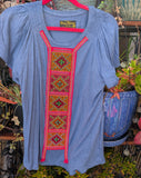 Tribal Hand Crafted Shirt - Desert Rose - Medium