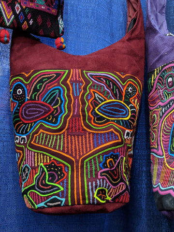 Tribal Textile Vegan Mola Bucket Purse - Nubi