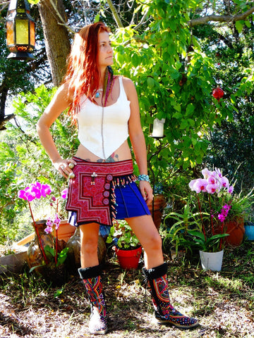 Tribal Hipster Belt with Pockets - Erus