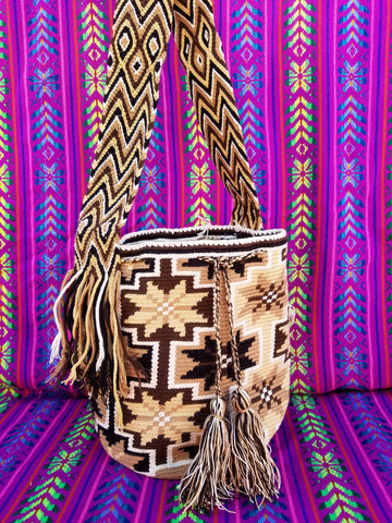 Tribal Hand Woven Vegan Bucket Bag - Estellas