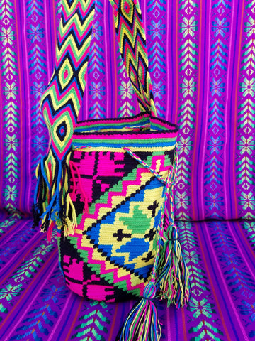 Tribal Hand Woven Vegan Bucket Bag - Isla