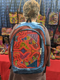 Tribal Textile Vegan Mola Backpack - Fishy Love